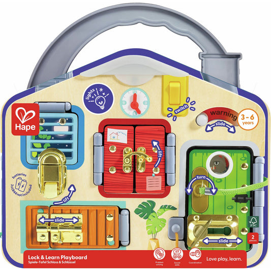 Hape Lock & Learn Playboard 多功能門鎖忙碌板