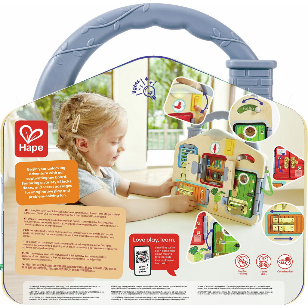 Hape Lock & Learn Playboard 多功能門鎖忙碌板