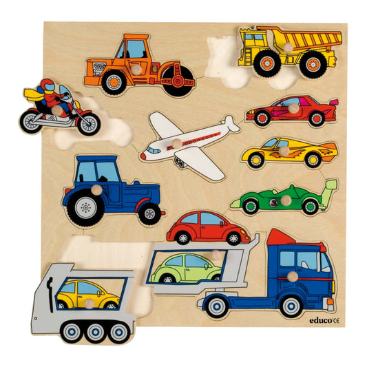 Educo Knob Puzzle - Vehicles 抓手拼圖遊戲 - 交通工具