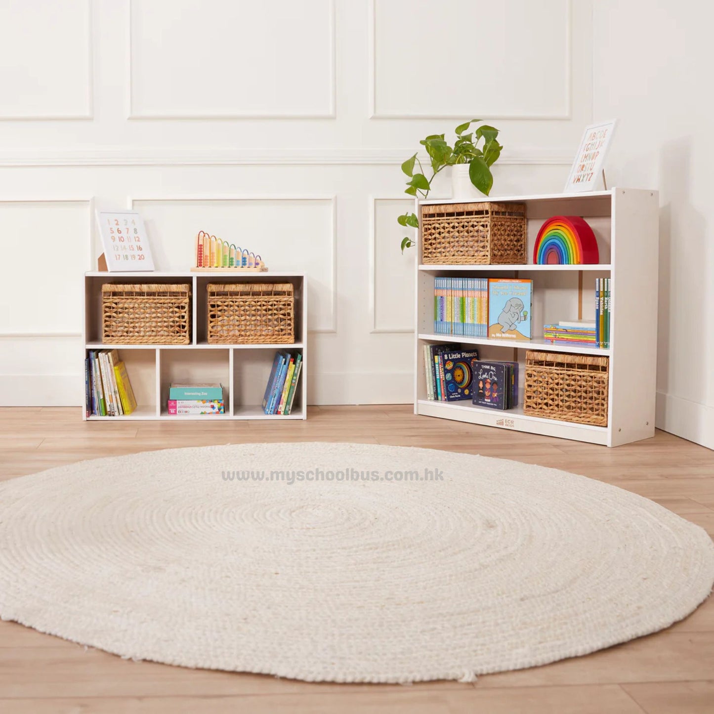 ECR4Kids Wooden Classic Bookcase with Adjustable Shelves 木製經典書架-配備可調式層板