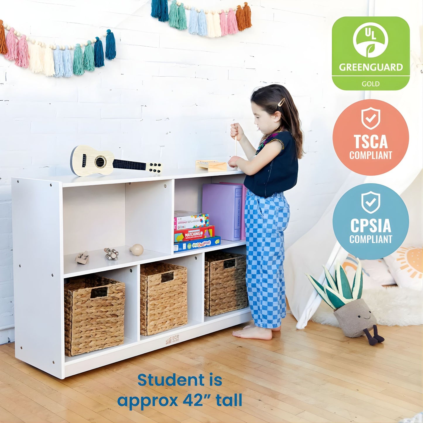 ECR4Kids 5-Compartment Mobile Storage Cabinet 五格移動式幼兒儲物櫃