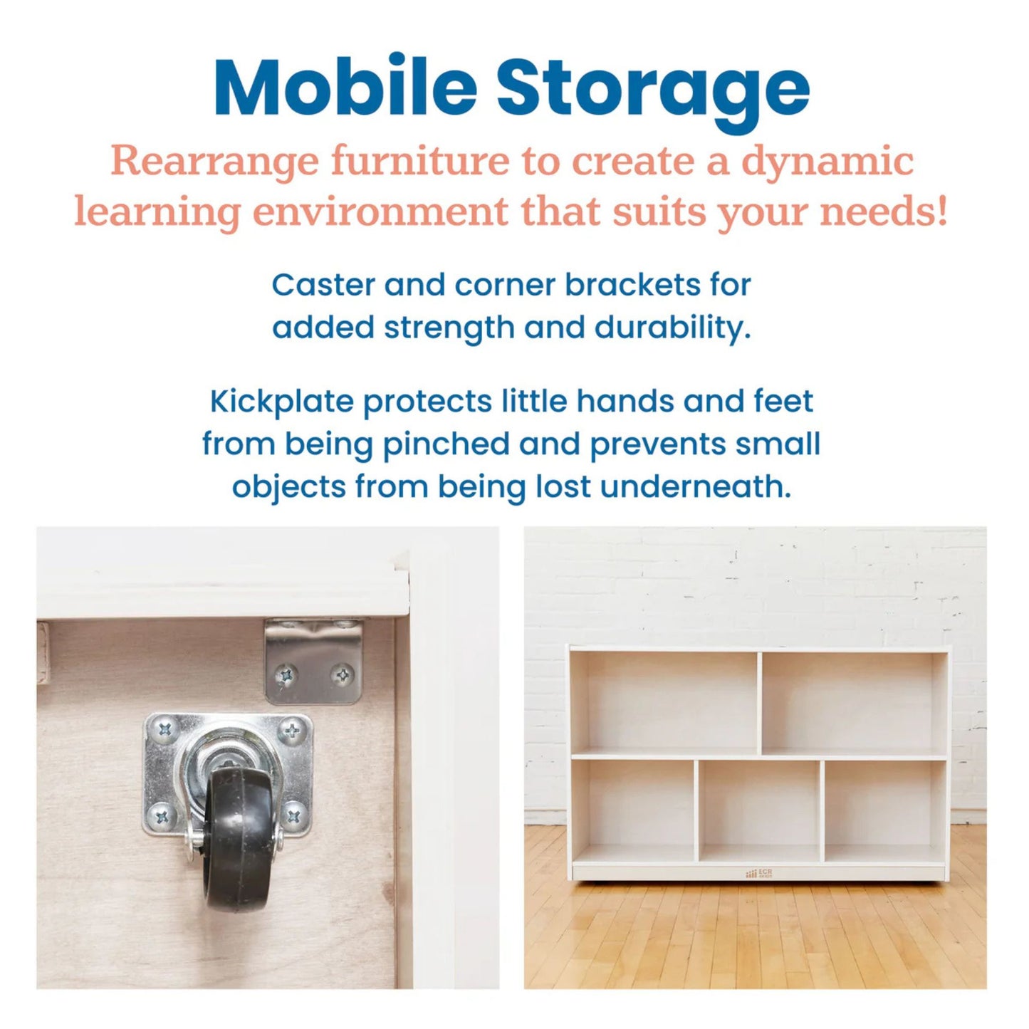 ECR4Kids 5-Compartment Mobile Storage Cabinet 五格移動式幼兒儲物櫃