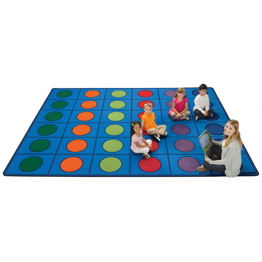 ECR4Kidz Seating Circles Rug | Classroom Organization and Literacy Carpet L183*W274cm 繽紛圓點定位地毯 | 學校專用課室秩序管理地毯