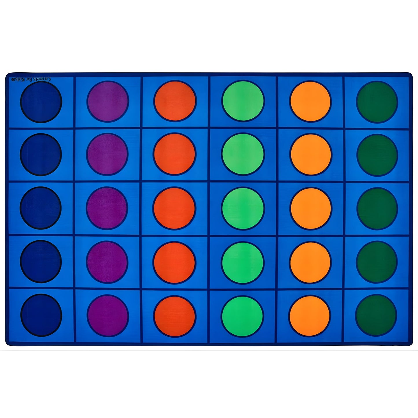 ECR4Kidz Seating Circles Rug | Classroom Organization and Literacy Carpet L183*W274cm 繽紛圓點定位地毯 | 學校專用課室秩序管理地毯