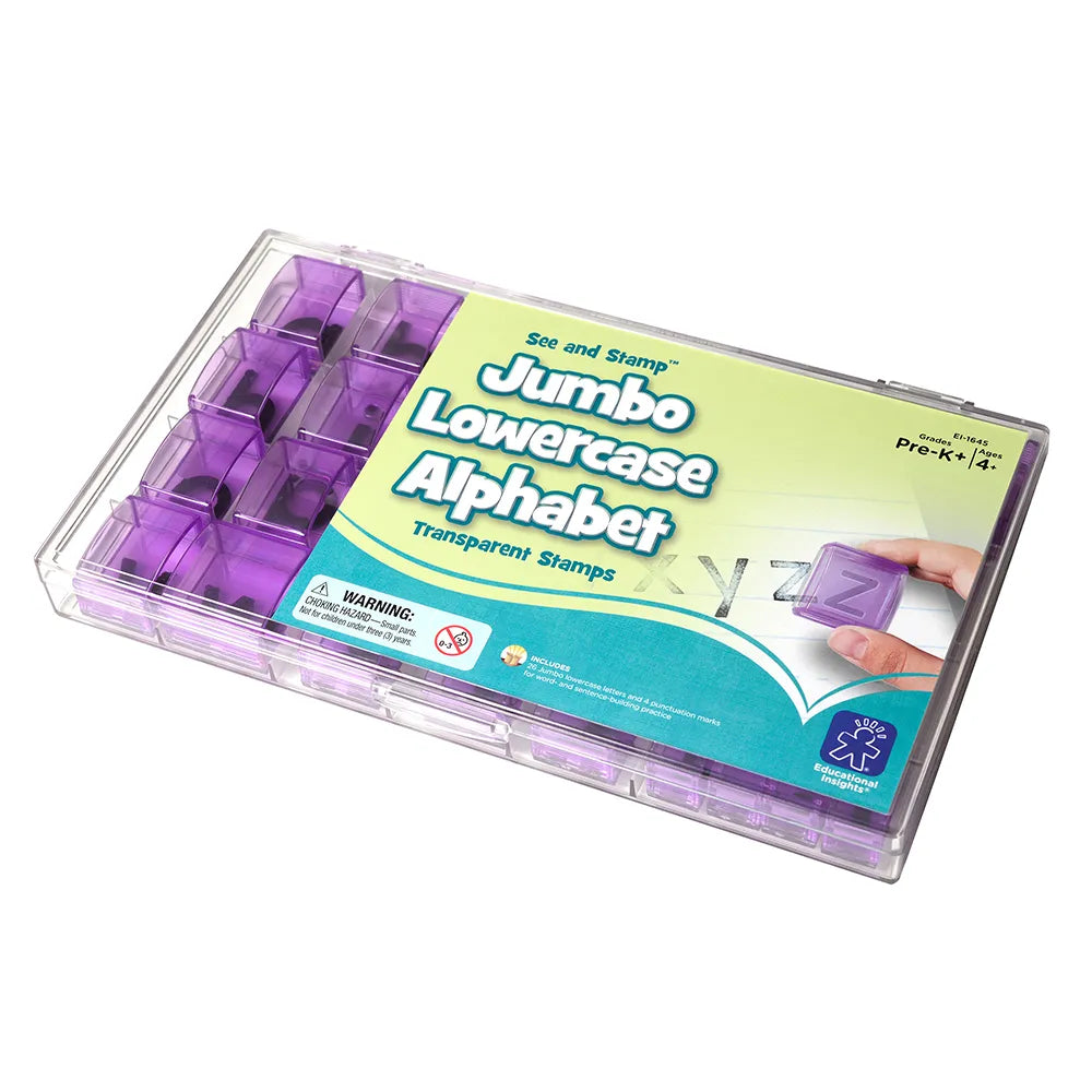 Educational Insights See & Stamp Jumbo Alphabet Transparent Stamps ¡X Lowercase 20 pieces