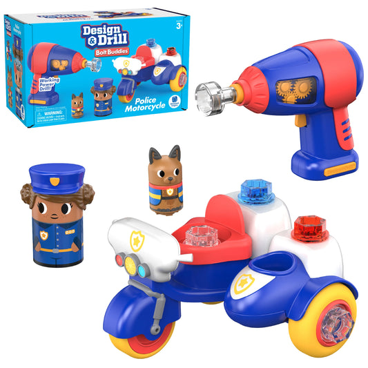 Educational Insights Design & Drill Bolt Buddies® Police Motorcycle