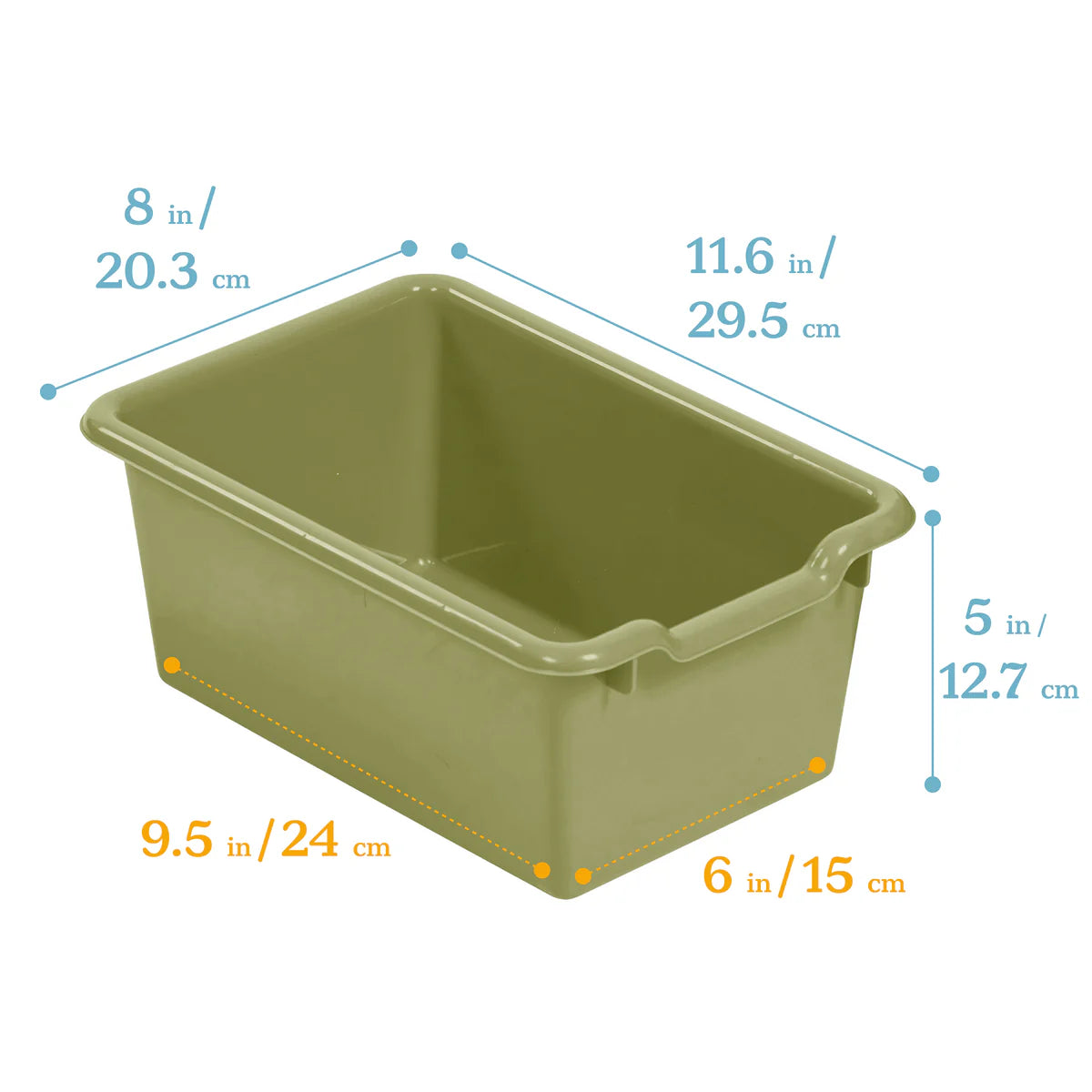 Scoop Front Storage Bin 240*203*127mm Set of 6 可疊塑料儲物箱