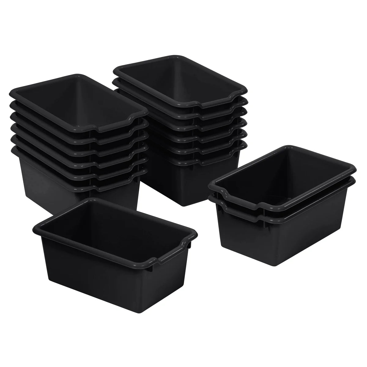 Scoop Front Storage Bin 240*203*127mm Set of 6 可疊塑料儲物箱