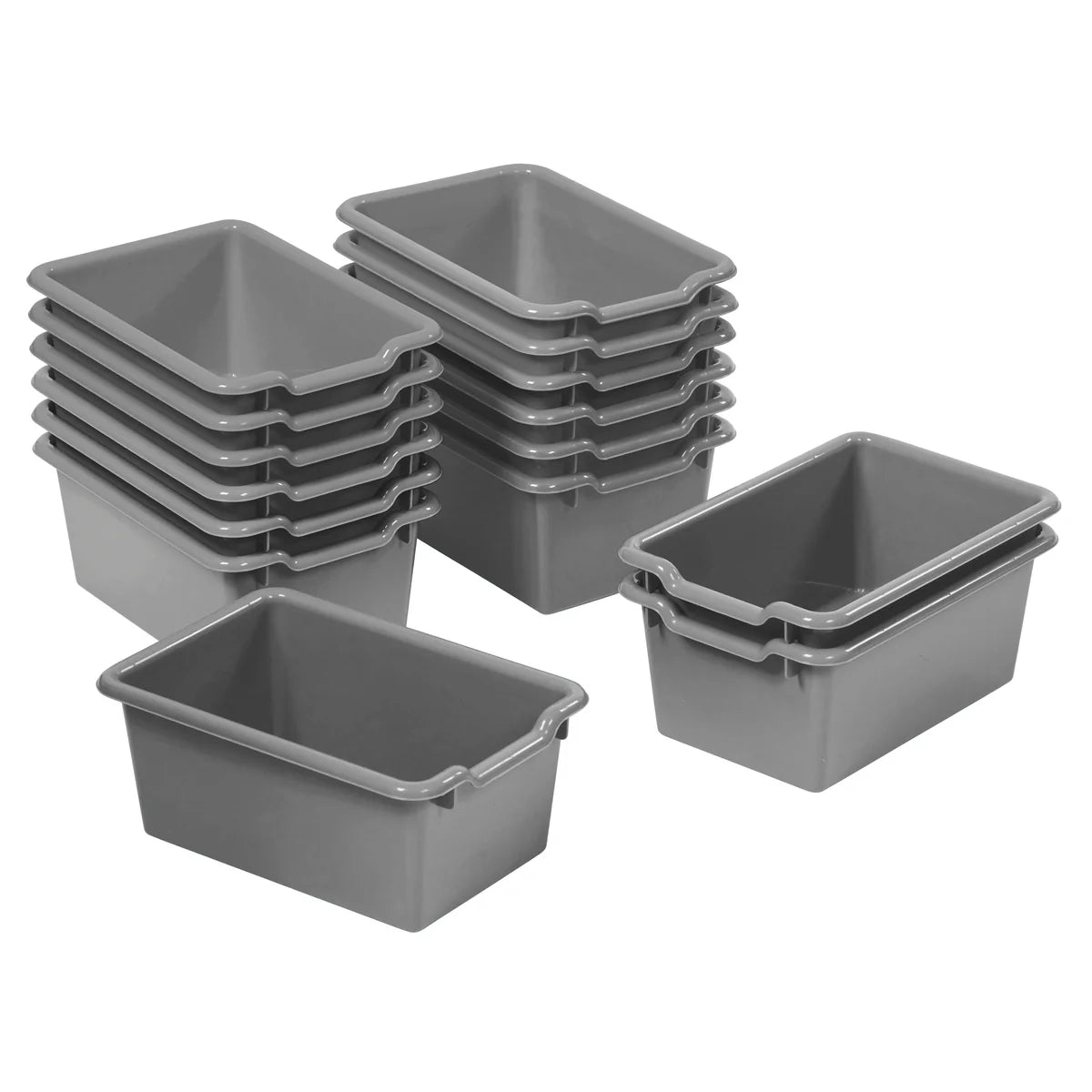 Scoop Front Storage Bin 240*203*127mm Set of 6 可疊塑料儲物箱