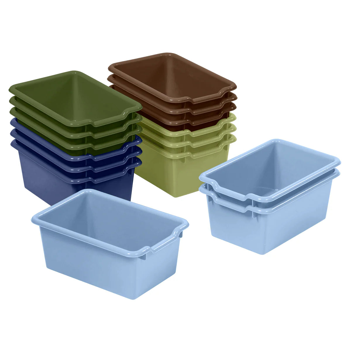 Scoop Front Storage Bin 240*203*127mm Set of 6 可疊塑料儲物箱