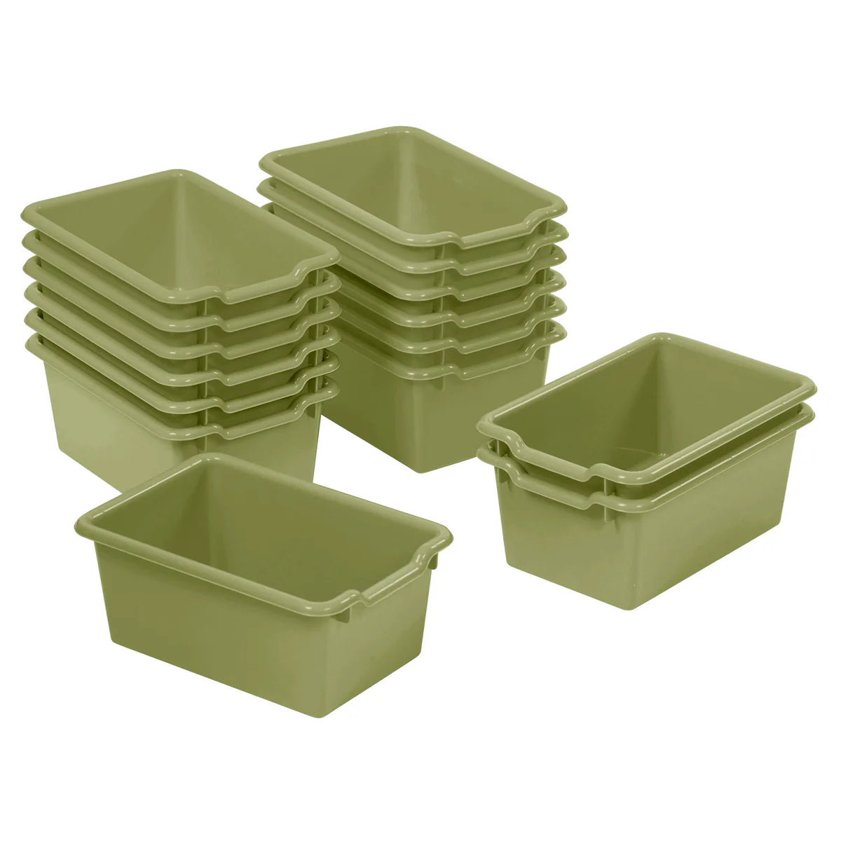 Scoop Front Storage Bin 240*203*127mm Set of 6 可疊塑料儲物箱