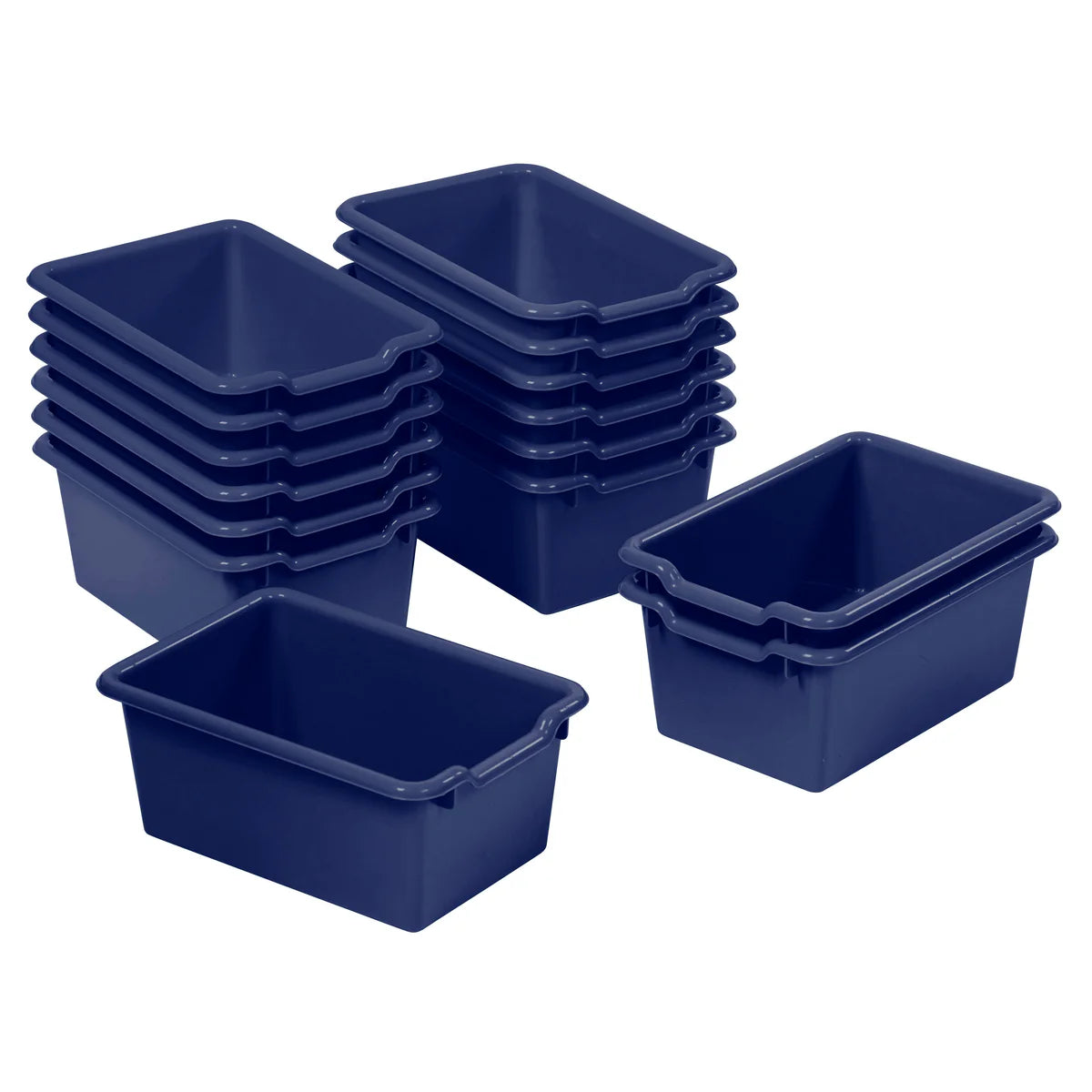 Scoop Front Storage Bin 240*203*127mm Set of 6 可疊塑料儲物箱