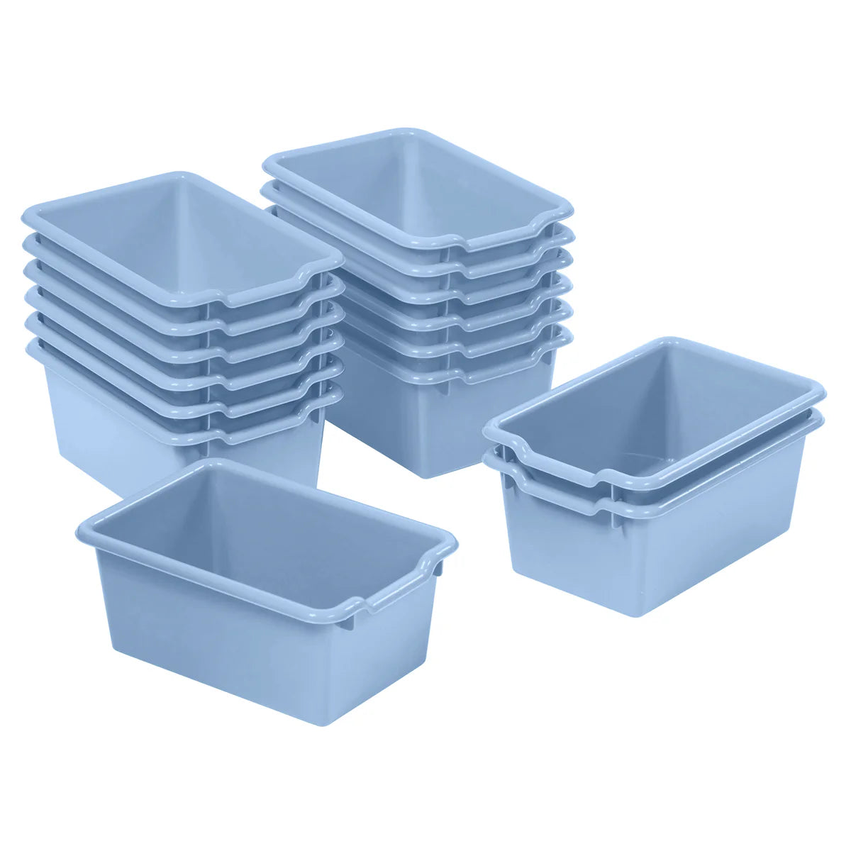 Scoop Front Storage Bin 240*203*127mm Set of 6 可疊塑料儲物箱