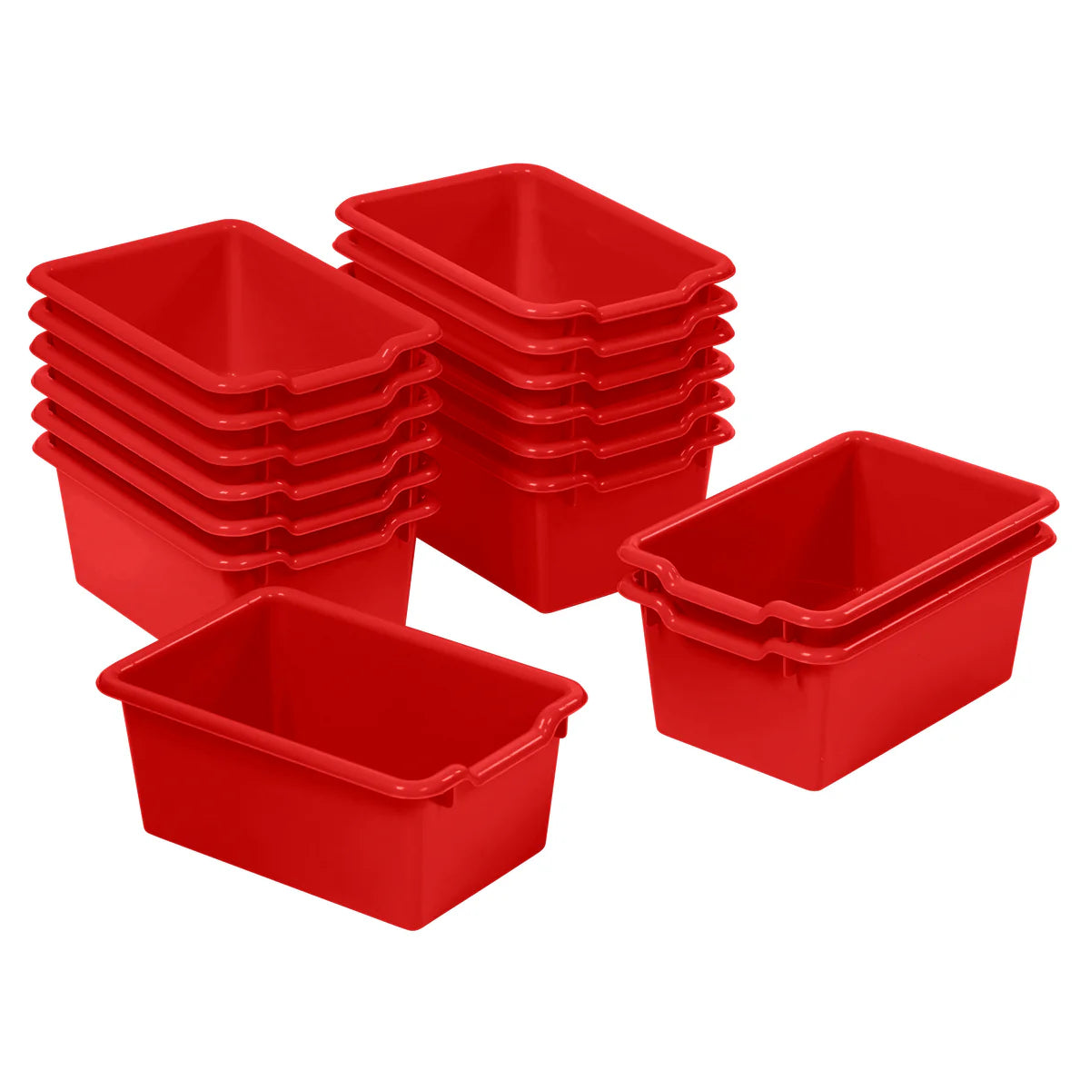 Scoop Front Storage Bin 240*203*127mm Set of 6 可疊塑料儲物箱