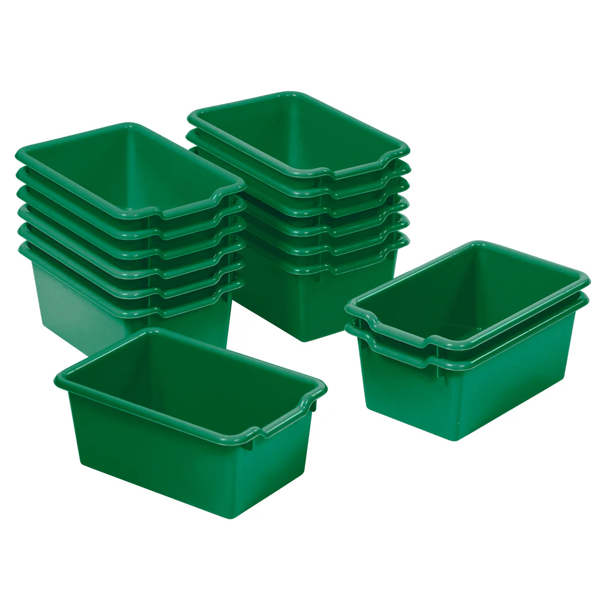 Scoop Front Storage Bin 240*203*127mm Set of 6 可疊塑料儲物箱