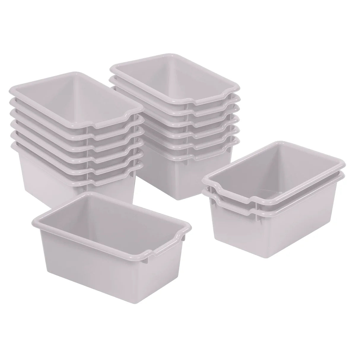 Scoop Front Storage Bin 240*203*127mm Set of 6 可疊塑料儲物箱