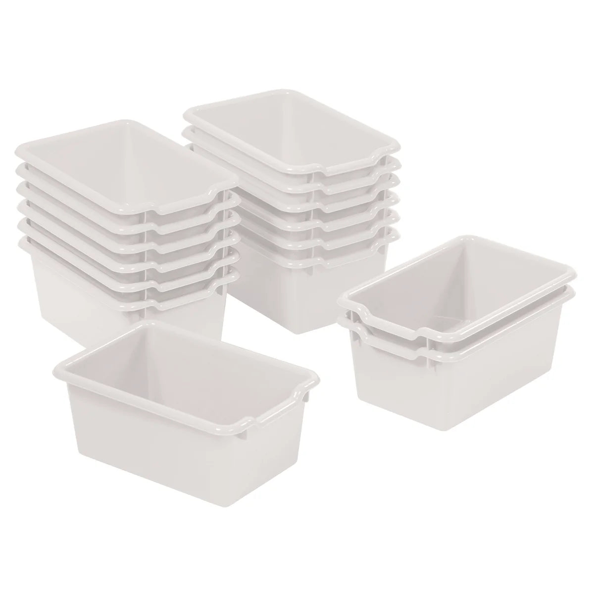 Scoop Front Storage Bin 240*203*127mm Set of 6 可疊塑料儲物箱