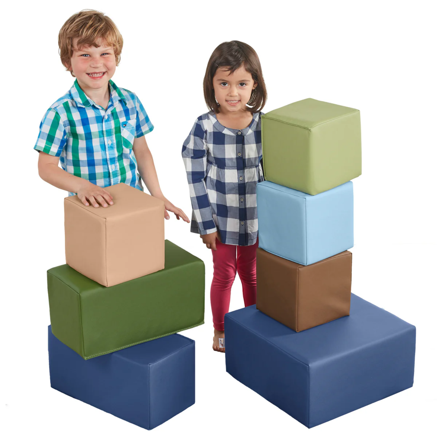 ECR4KIDS Large Foam Building Blocks, 7-Piece 軟包大積木7件套