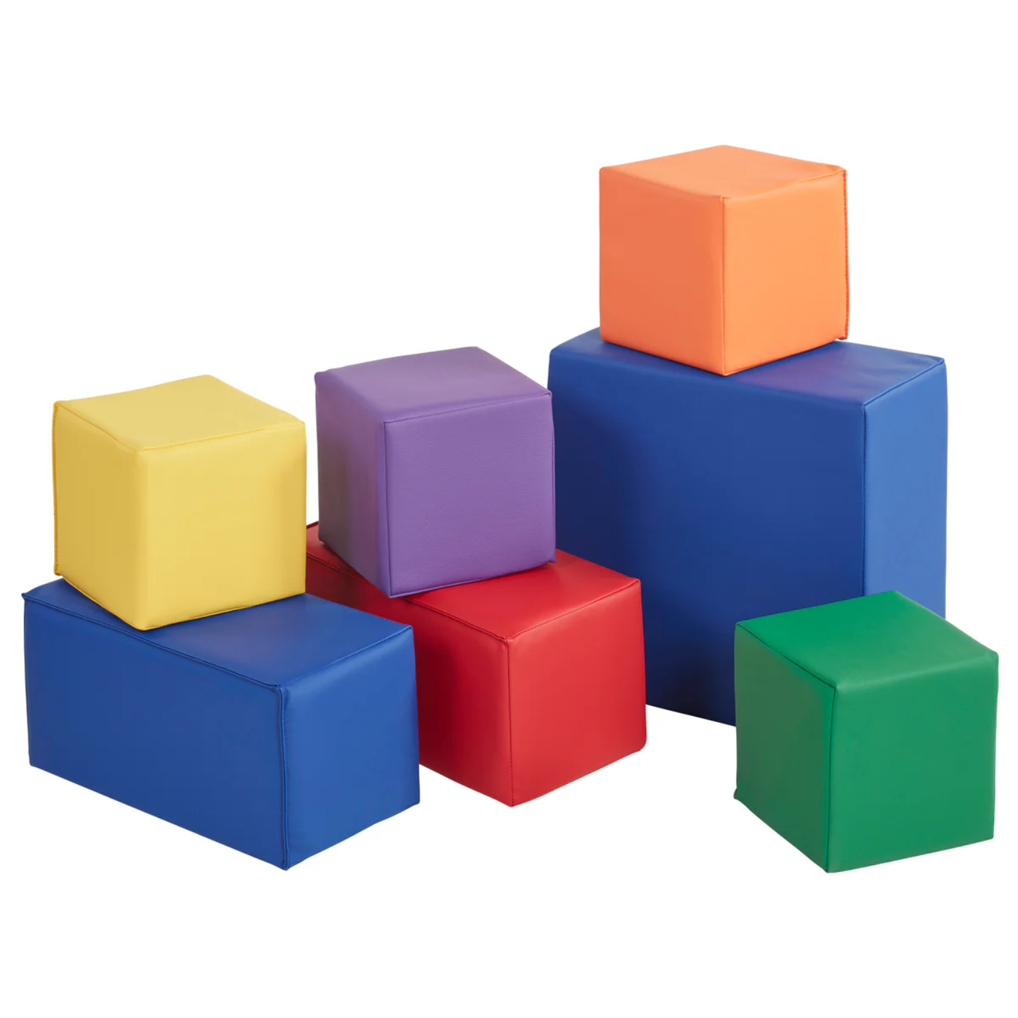 ECR4KIDS Large Foam Building Blocks, 7-Piece 軟包大積木7件套