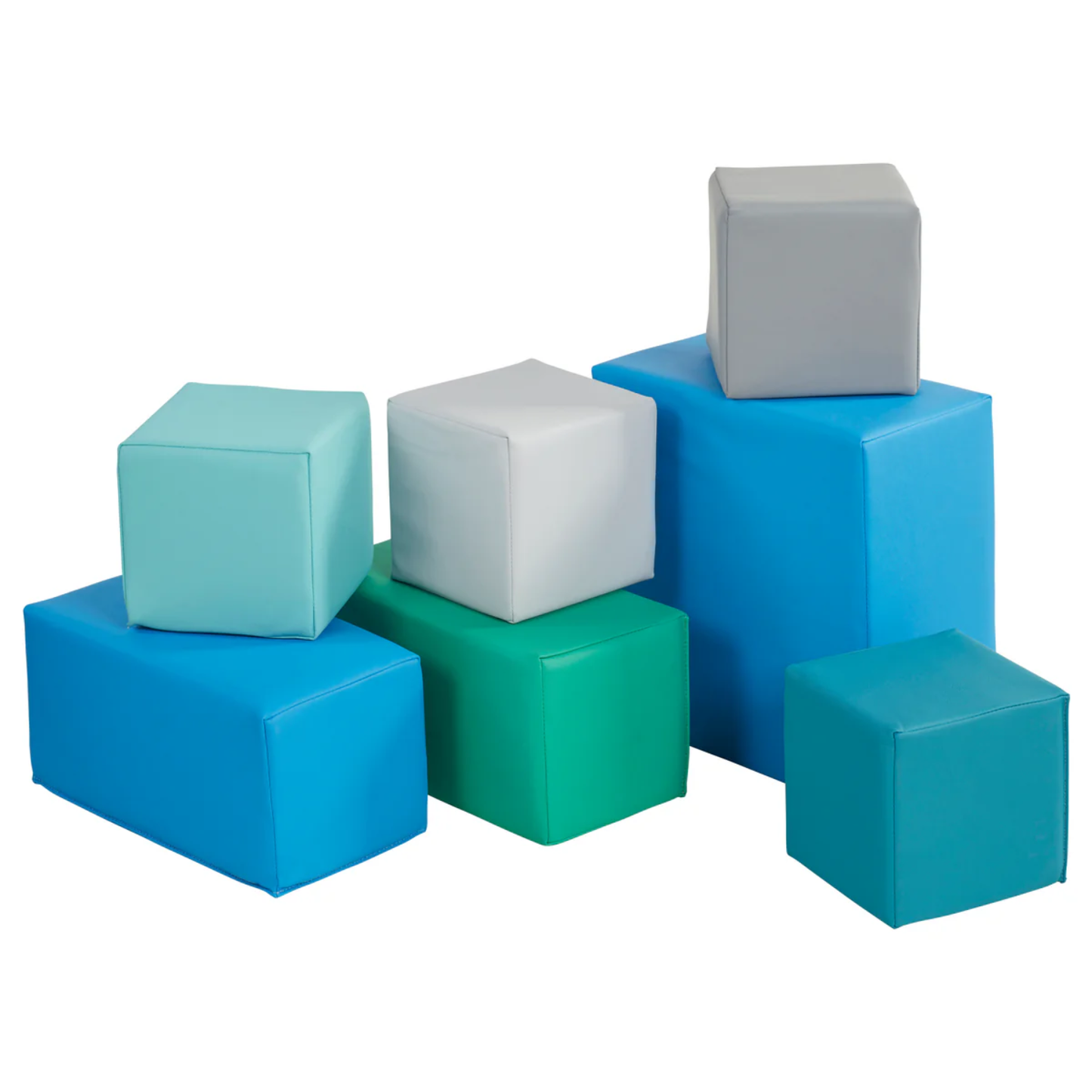 ECR4KIDS Large Foam Building Blocks, 7-Piece 軟包大積木7件套