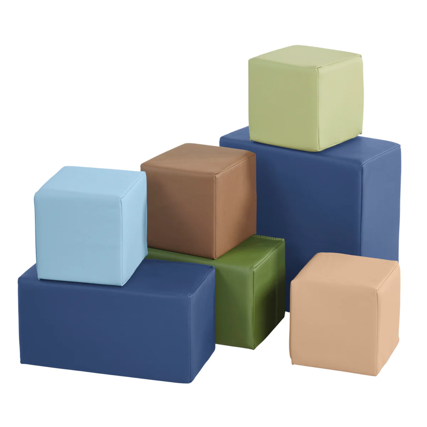 ECR4KIDS Large Foam Building Blocks, 7-Piece 軟包大積木7件套