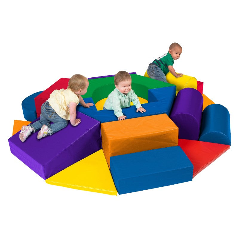SoftZone Climb and Crawl Complex Wheel Playset 221x221x30cm 攀爬與爬行 軟巨輪 攀爬設備套裝