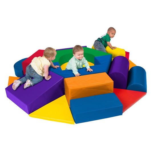 SoftZone Climb and Crawl Complex Wheel Playset 221x221x30cm 攀爬與爬行 軟巨輪 攀爬設備套裝