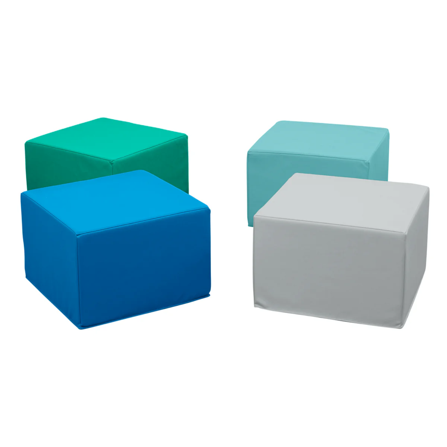 ECR4KIDS Square Foam Ottoman Seating Set, 4-Piece 正方沙發凳4件套