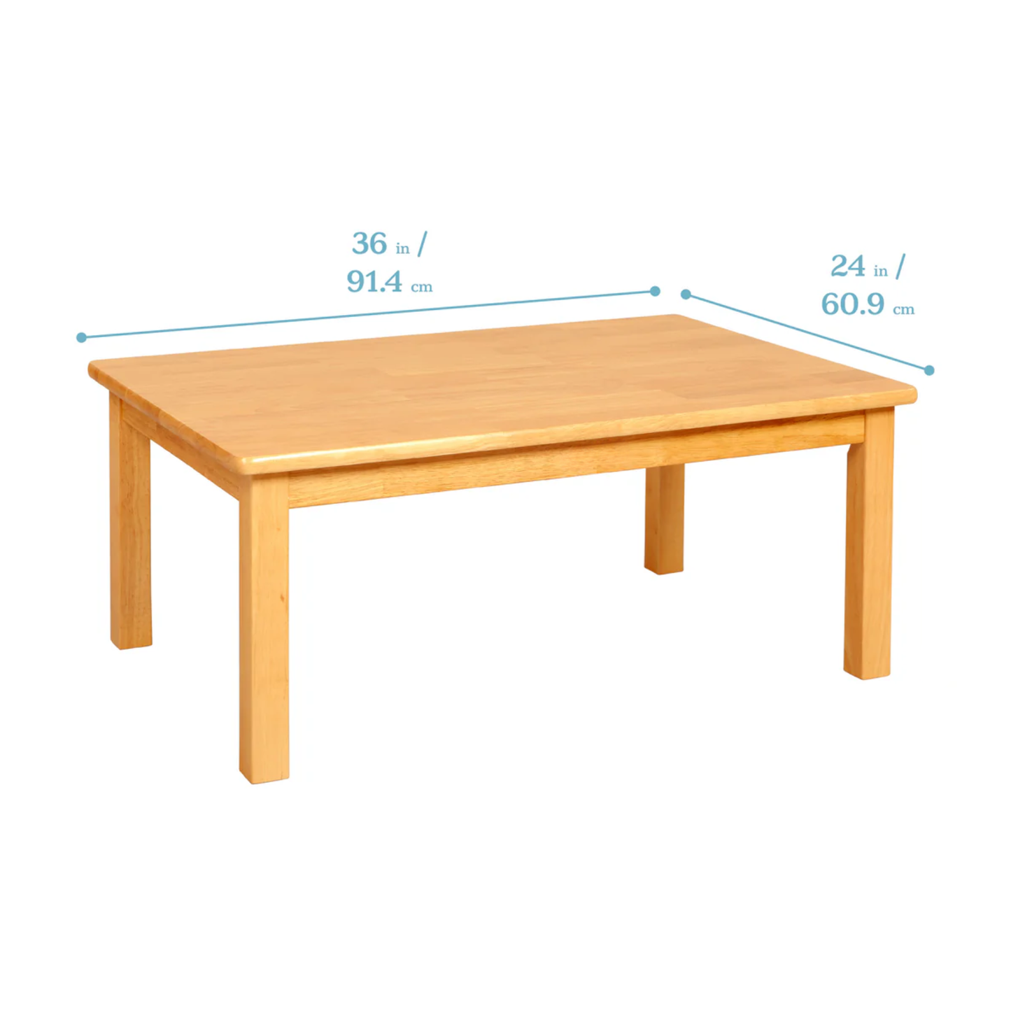ECR4Kids Rectangle Table with Hardwood Leg 實木腿長方桌 61x91cm