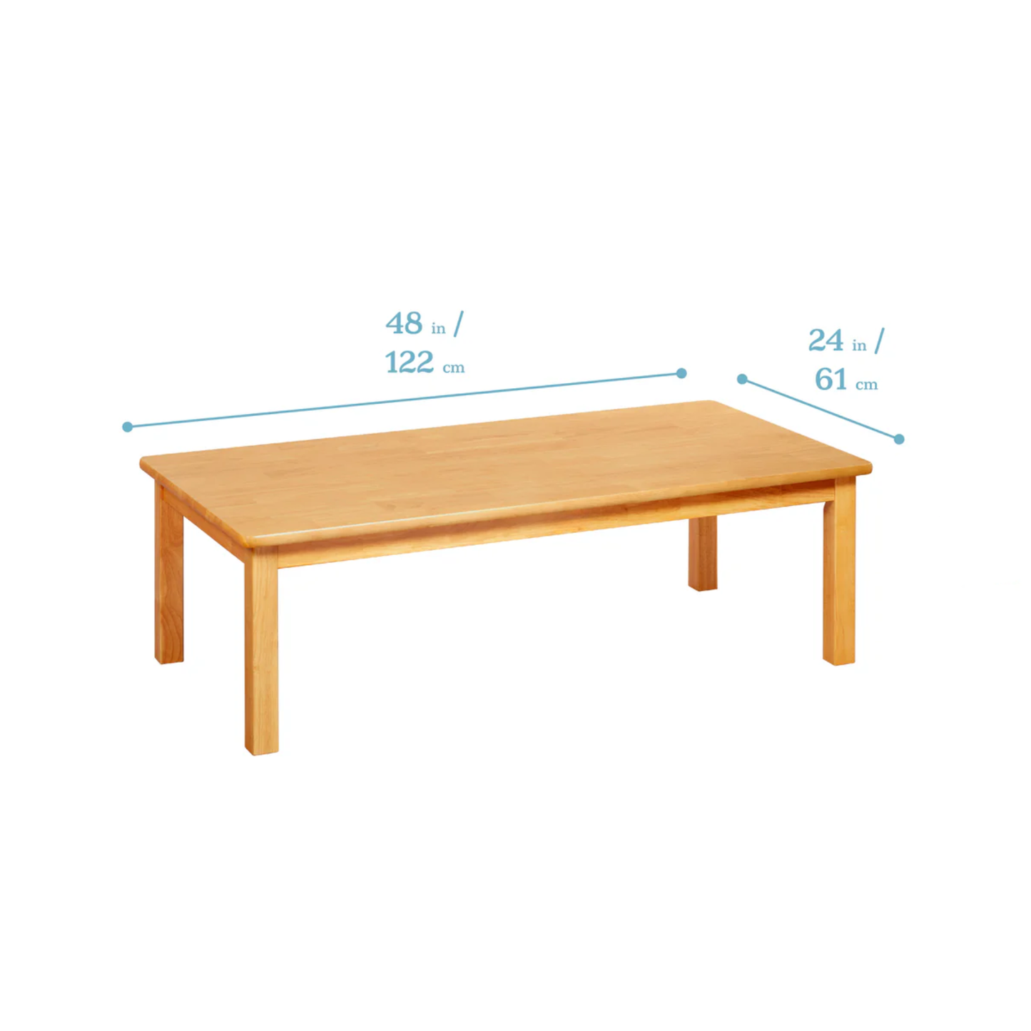 ECR4Kids Rectangle Table with Hardwood Leg 實木腿長方桌 61x122cm