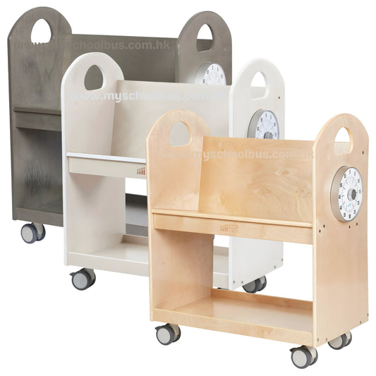 ECR4Kids Mobile Book Cart with Countdown Timer and Storage