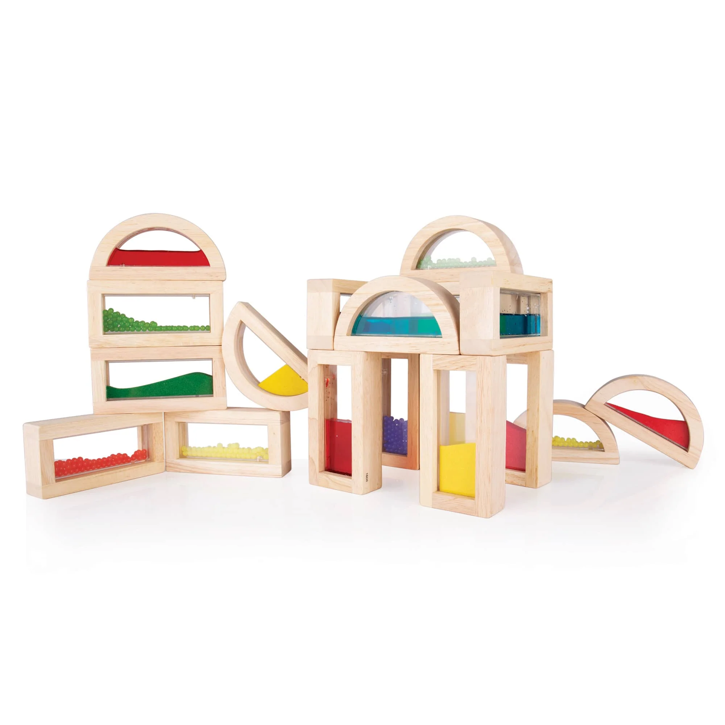 Guidecraft Sensory Rainbow Blocks - 18 pc. Set