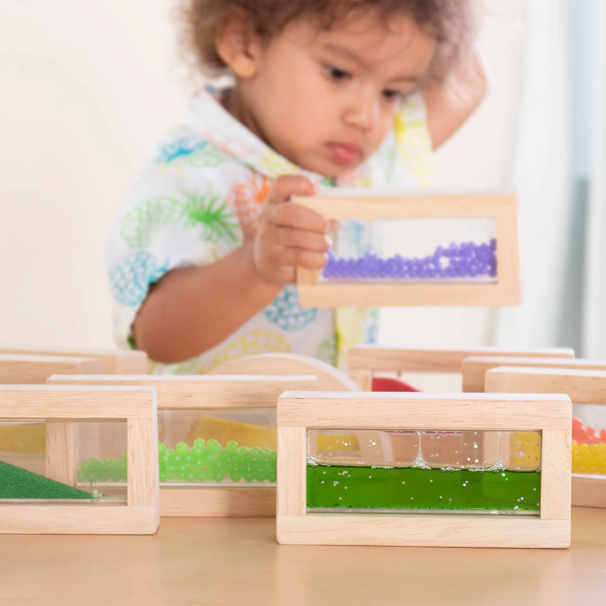 Guidecraft Sensory Rainbow Blocks - 18 pc. Set