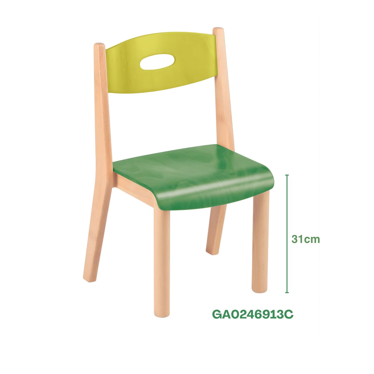 GAM Stackable Beech Wood Chair Seat Height 31cm 坐高 可堆疊櫸木椅 AMI Approval
