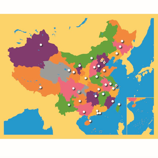 Kindermatic Montessori Puzzle Map of China 蒙特梭利 中國地圖