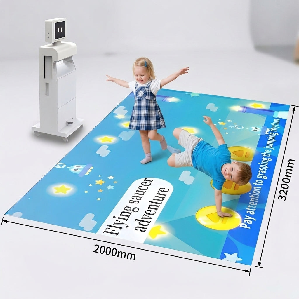 Kindermatic Mobile All-In-One Floor Interactive Projection System Bundle with 50 Interactive Games 移動式地面互動投影遊戲系統一體機 包含50個互動遊戲