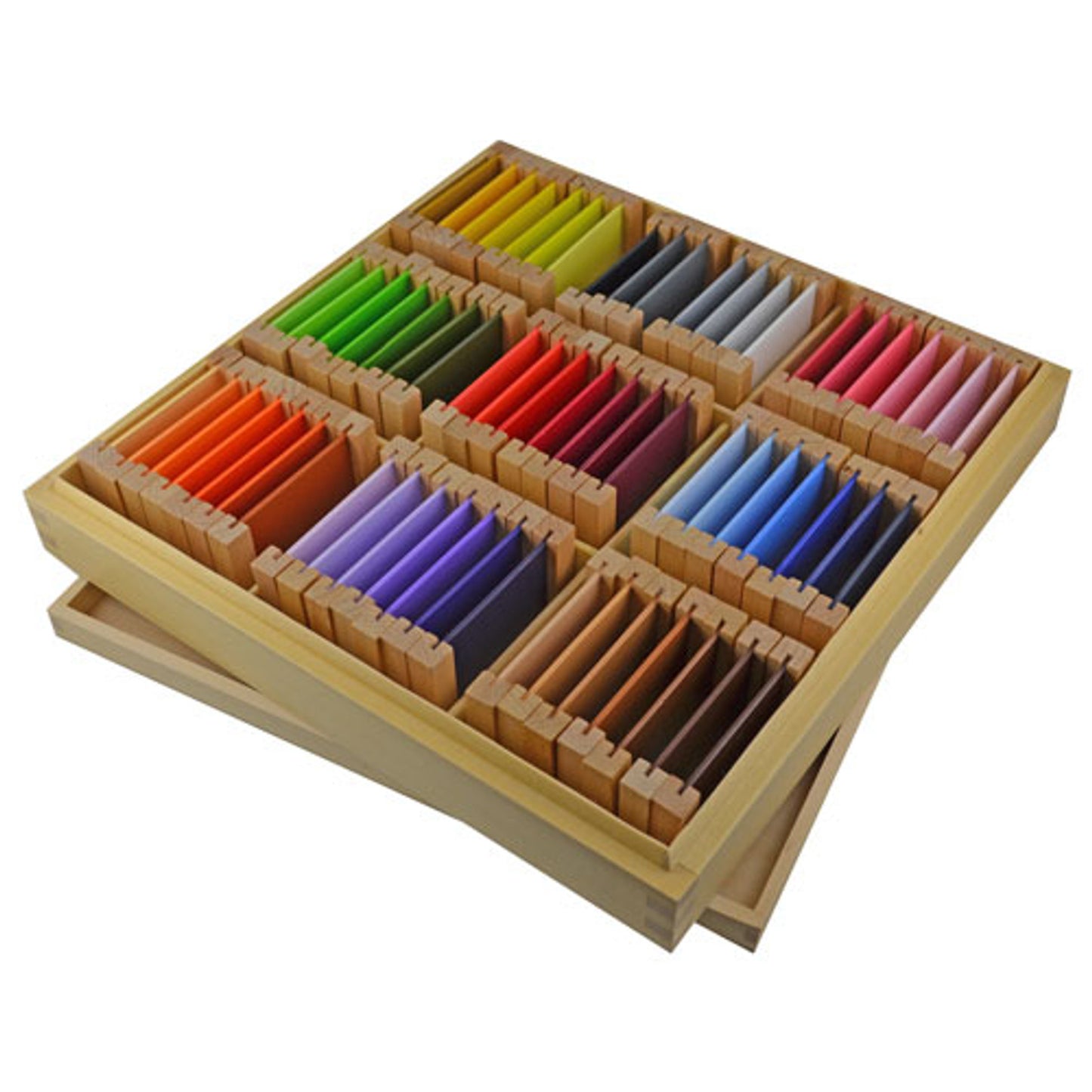 Kindermatic Montessori Wooden Color Tablets 3rd Box 蒙特梭利 63色色卡 色板三