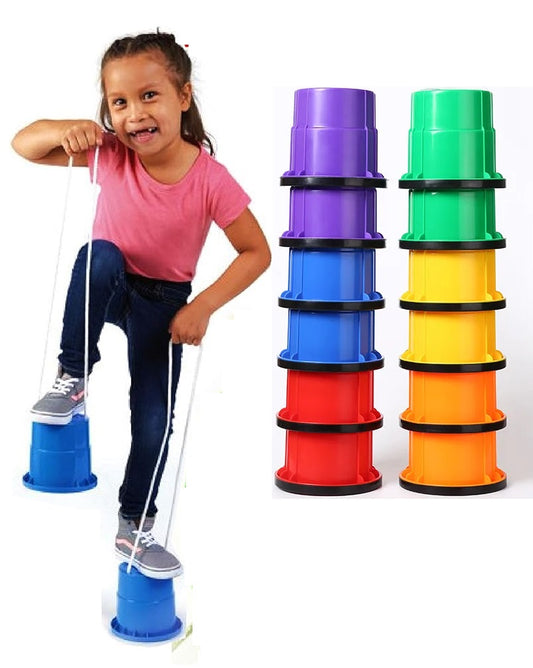Bucket Balancing Stilts Set of 6 Pairs in 6 Colors 平衡高蹺6色6對套裝