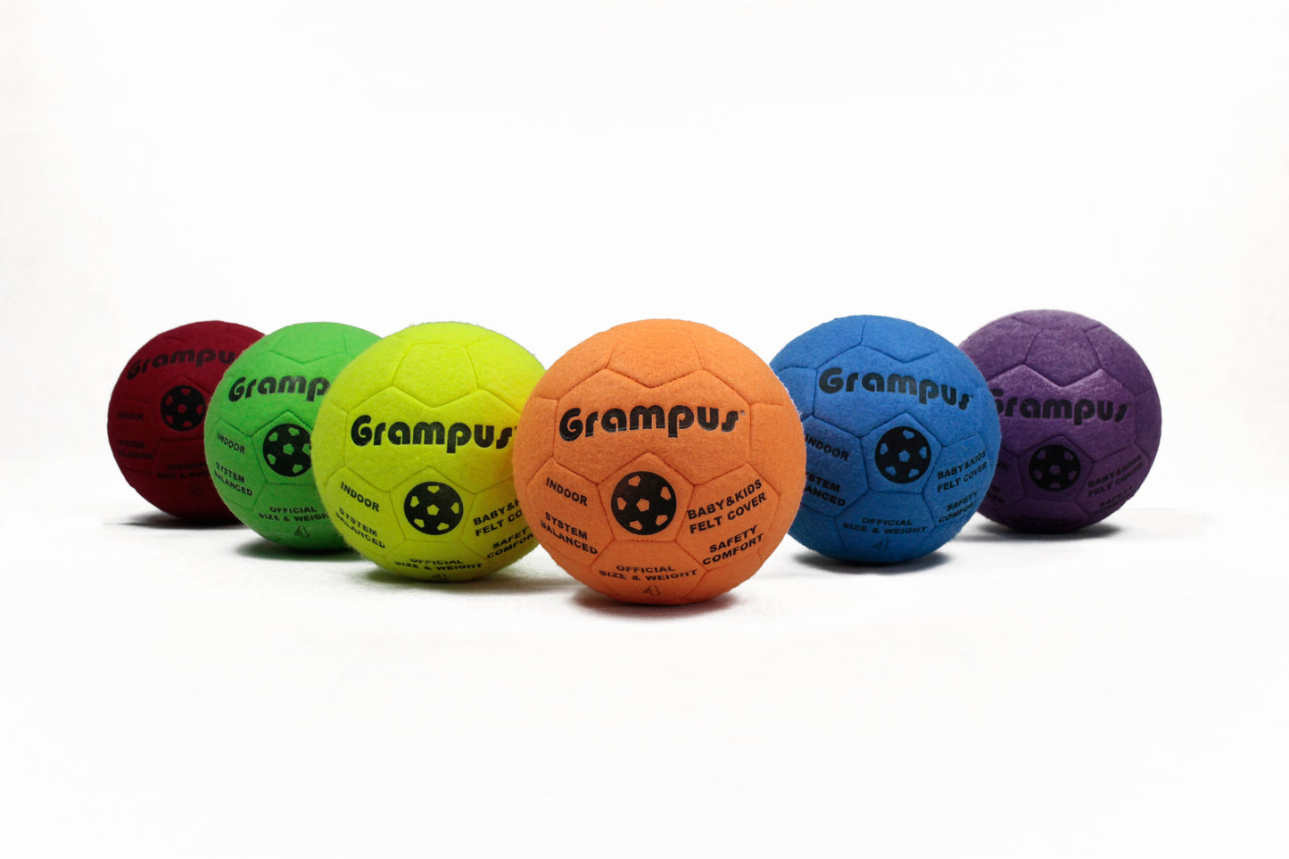 Grampus Sensory Soft Velve Ball Set of 6色觸感軟絨球
