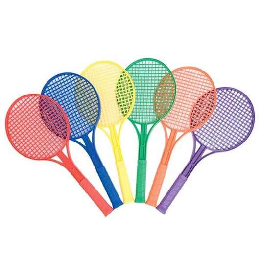 Junior Tennis Racket Set of 6 Assorted Color 六色塑膠網球拍