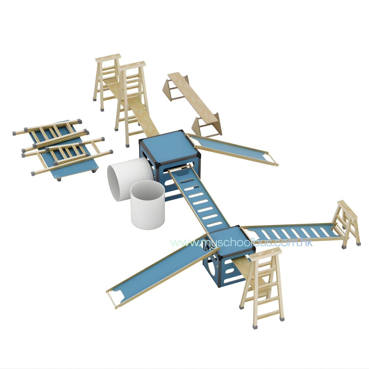 Premium Modular Outdoor Adventure Obstacle Course Set  戶外攀爬平衝訓練套裝