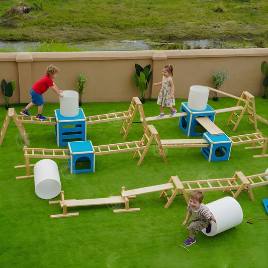 Premium Modular Outdoor Adventure Obstacle Course Set  戶外攀爬平衝訓練套裝