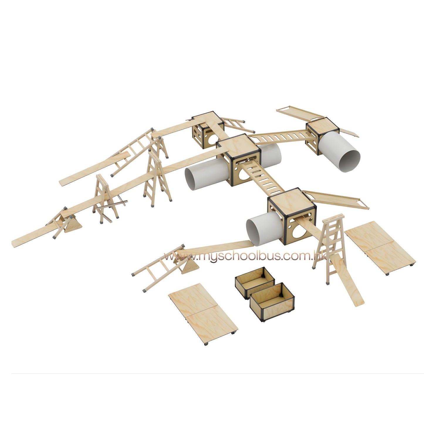 Premium Modular Outdoor Adventure Obstacle Course Set  戶外攀爬平衝訓練套裝