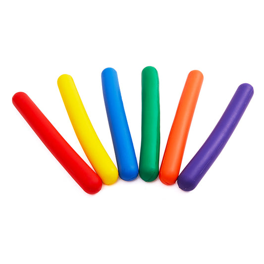 Foam Relay Batons Assorted Color Set of 6色軟式接力棒