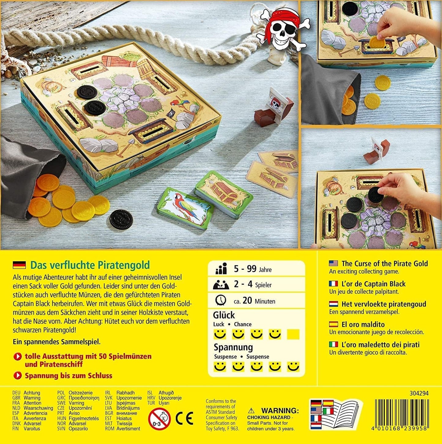 Haba 304294 The Curse of the Pirate Gold Strategy Game 小海盜的黃金詛咒 策略遊戲