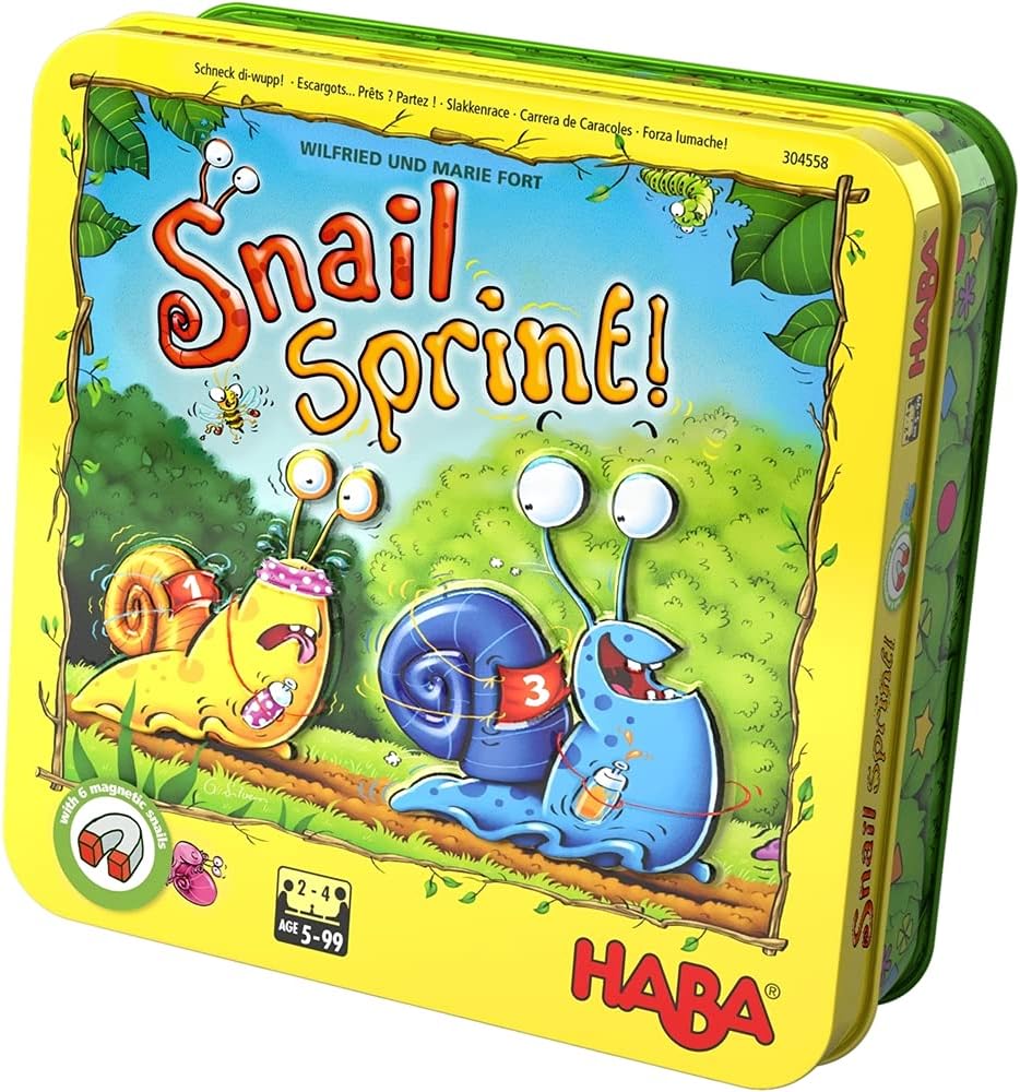 Haba 304558 Snail Sprint Magnetic Racing Game 蝸牛衝刺 磁力賽道 桌上遊戲
