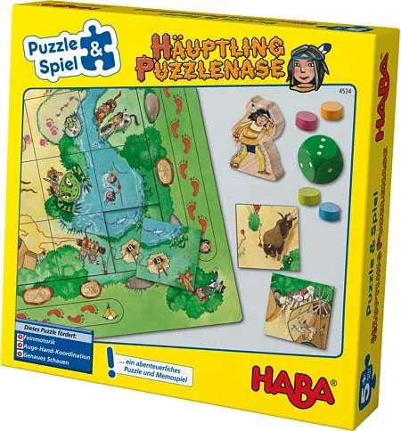 Haba 4534 Chief "PUZZLE NOSE" Memory Game 印第安酋長 配對記憶遊戲