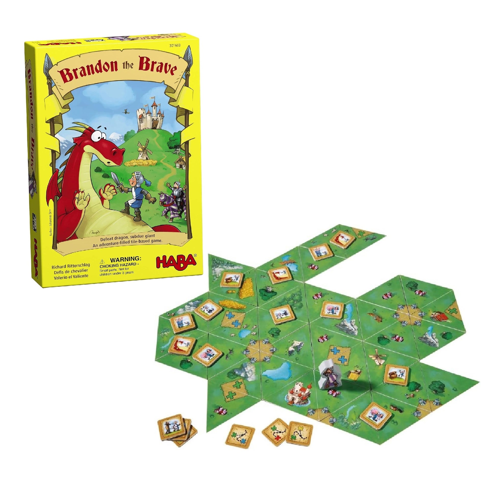 HABA 301603 Brandon The Brave an Adventure Filled Tile Based Game 勇敢的布 ...
