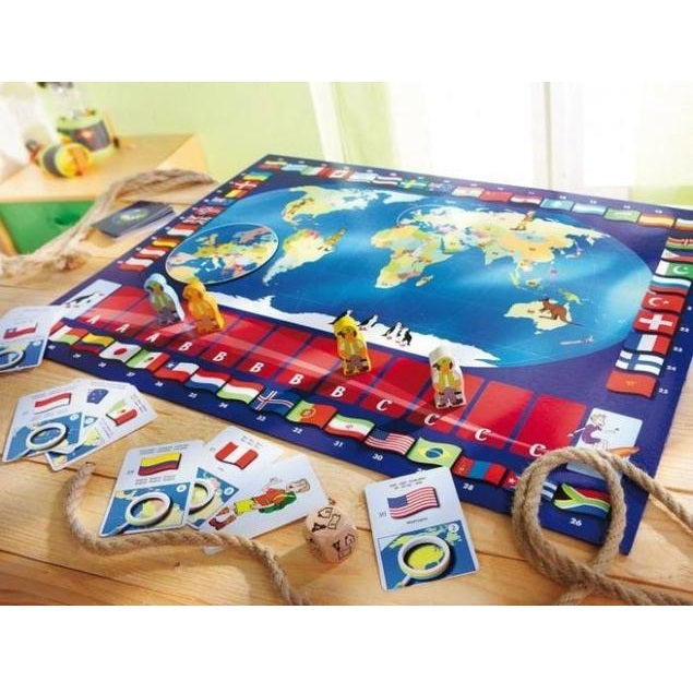Haba 4530 The Countries of the World Board Game 國家國旗首都 問答配對遊戲