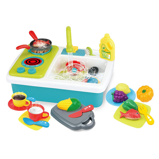 Kids Simulation Kitchen Sink & Stove Play Set兒童仿真廚房洗手台與煮飯爐具套裝
